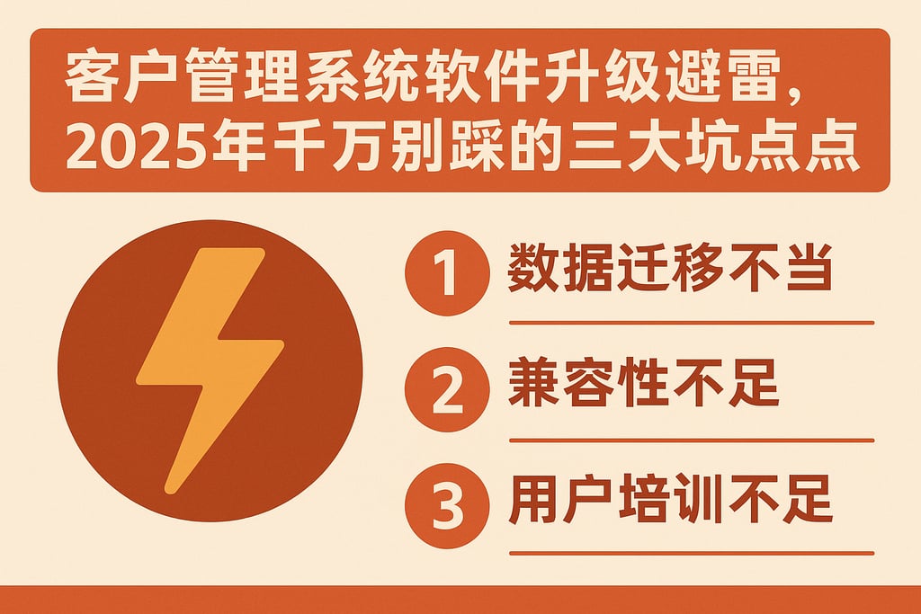 客户管理系统软件升级避雷，2025年千万别踩的三大坑点盘点