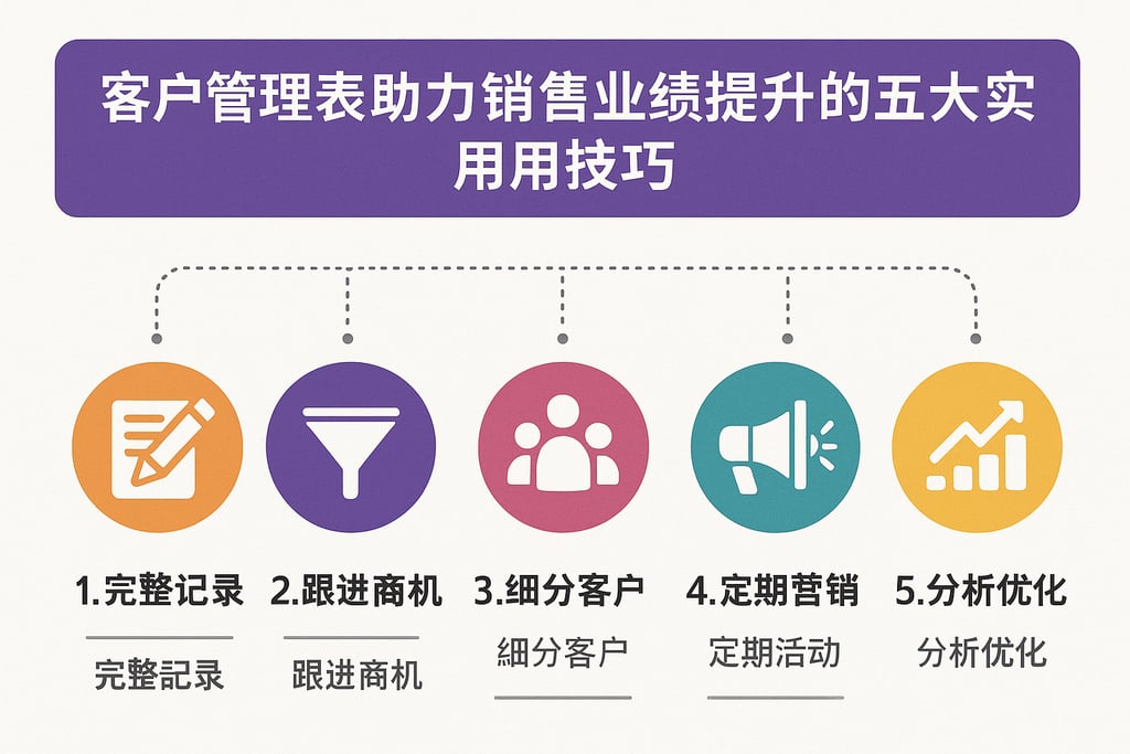 客户管理表助力销售业绩提升的五大实用技巧