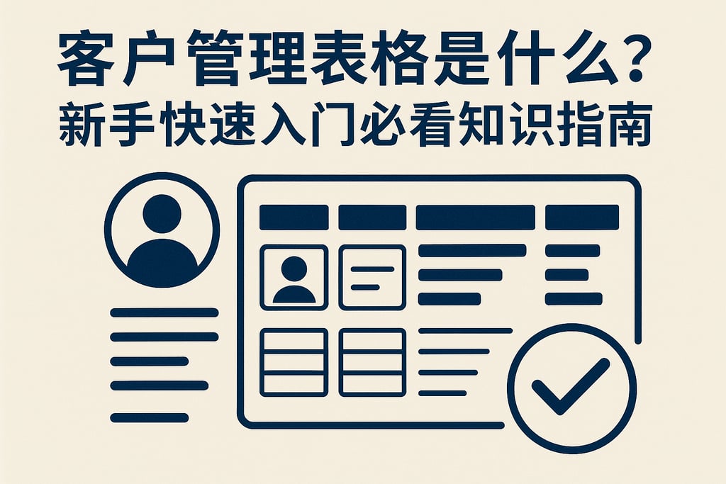 客户管理表格是什么？新手快速入门必看知识指南