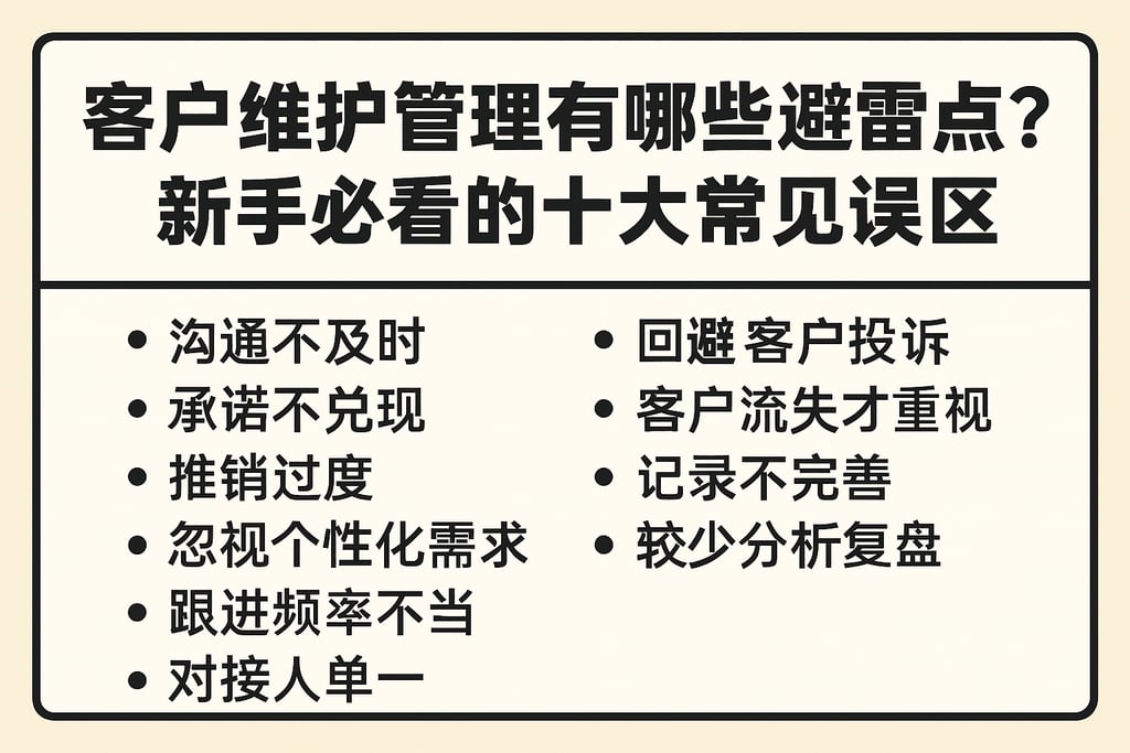 客户维护管理有哪些避雷点？新手必看的十大常见误区