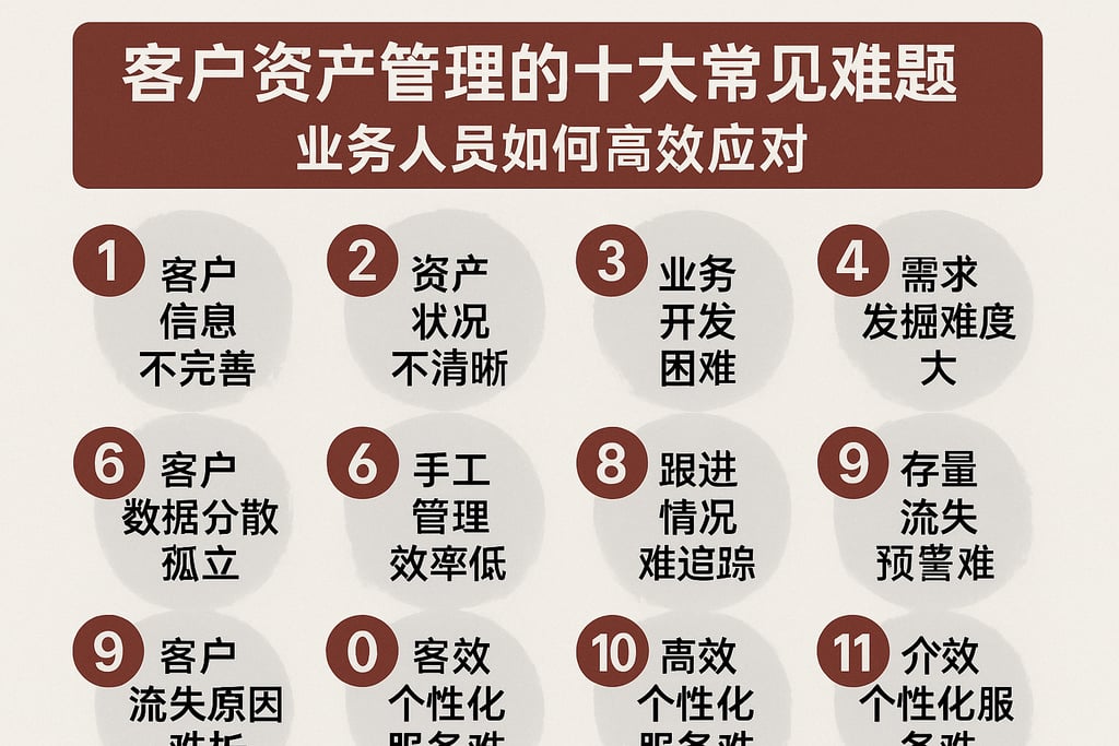 客户资产管理的十大常见难题，业务人员如何高效应对