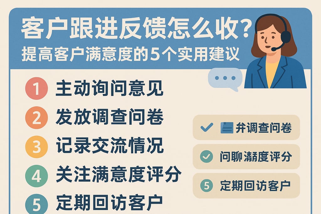 客户跟进反馈怎么收集？提高客户满意度的5个实用建议