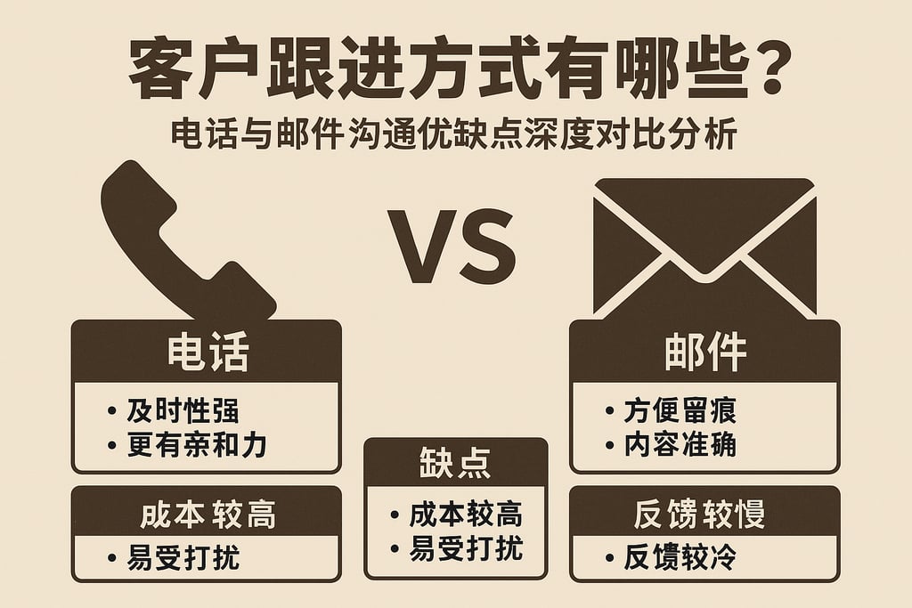 客户跟进方式有哪些？电话与邮件沟通优缺点深度对比分析