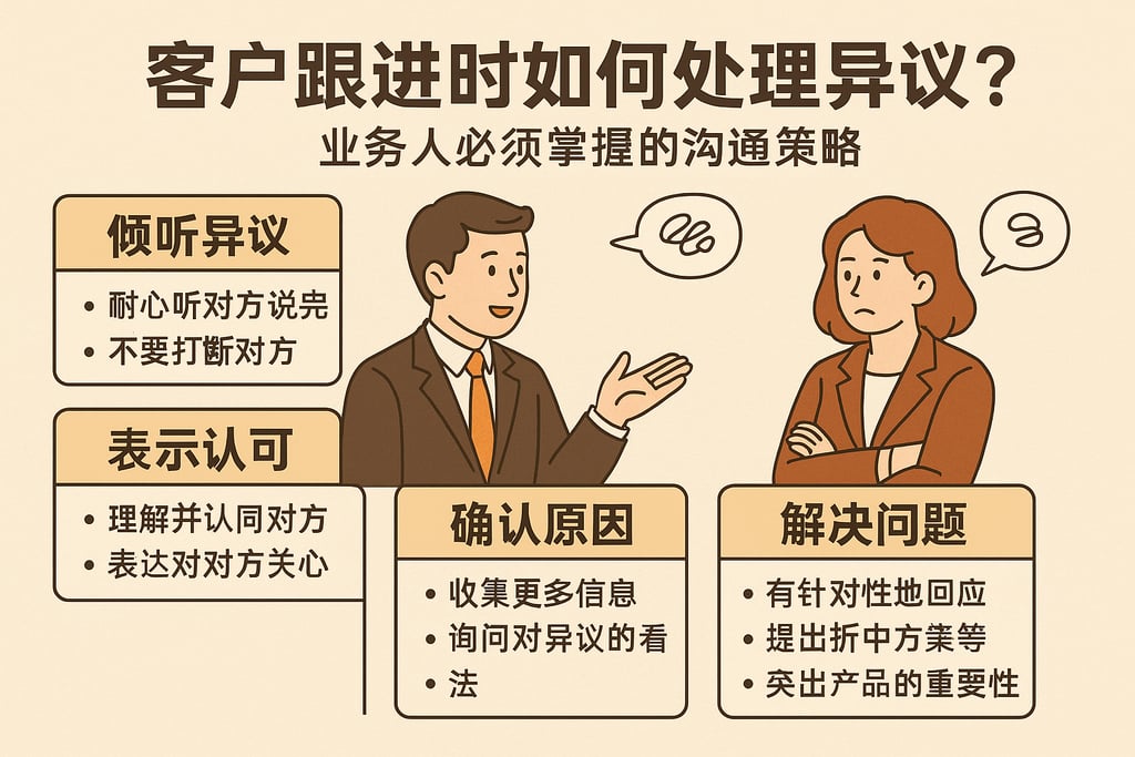 客户跟进时如何处理异议？业务人必须掌握的沟通策略