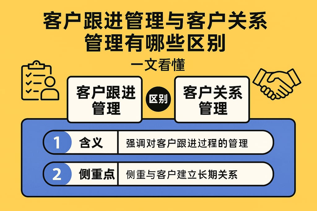 客户跟进管理与客户关系管理有哪些区别，一文看懂