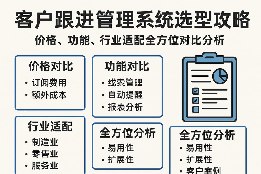 客户跟进管理系统选型攻略：价格、功能、行业适配全方位对比分析