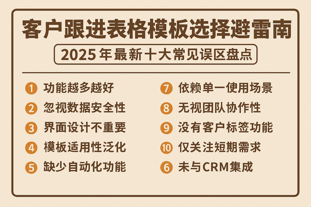 客户跟进表格模板选择避雷指南，2025年最新十大常见误区盘点
