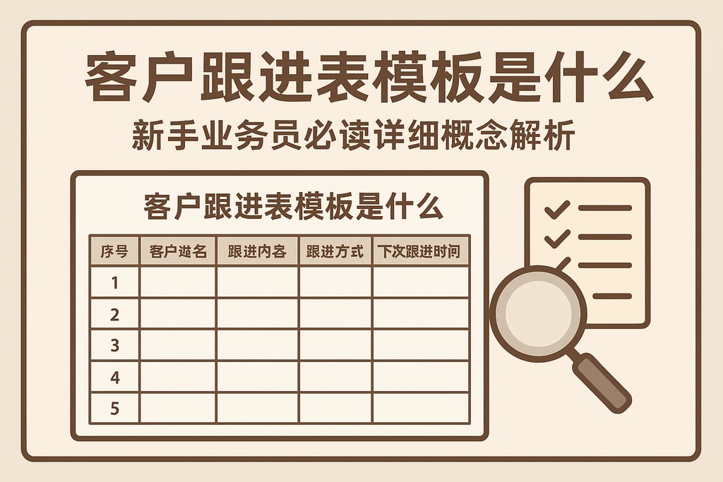 客户跟进表模板是什么？新手业务员必读详细概念解析