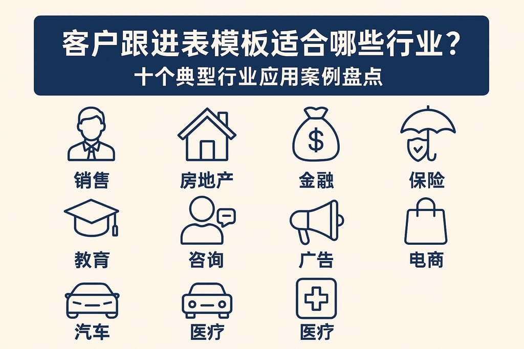 客户跟进表模板适合哪些行业？十个典型行业应用案例盘点