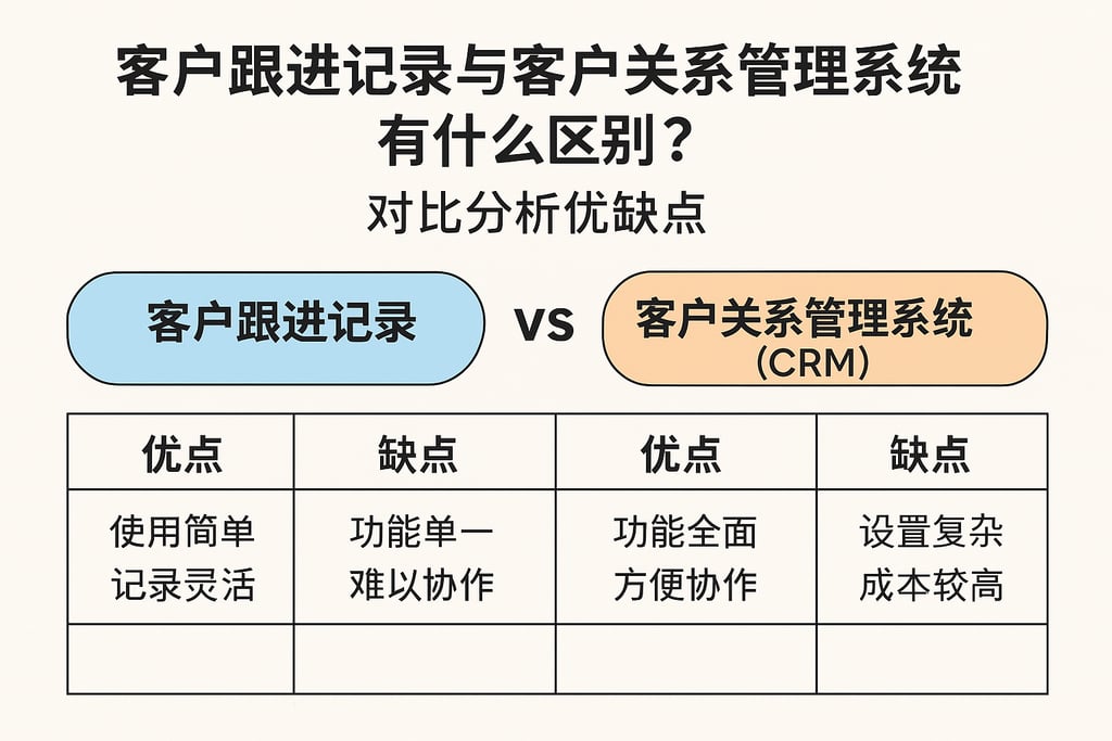 客户跟进记录与客户关系管理系统有什么区别？对比分析优缺点