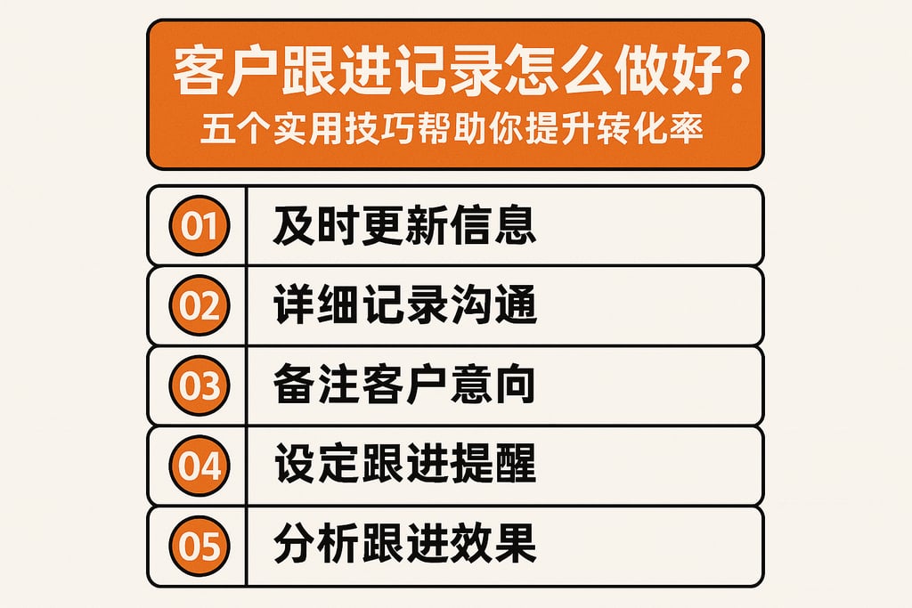 客户跟进记录怎么做好？五个实用技巧帮助你提升转化率