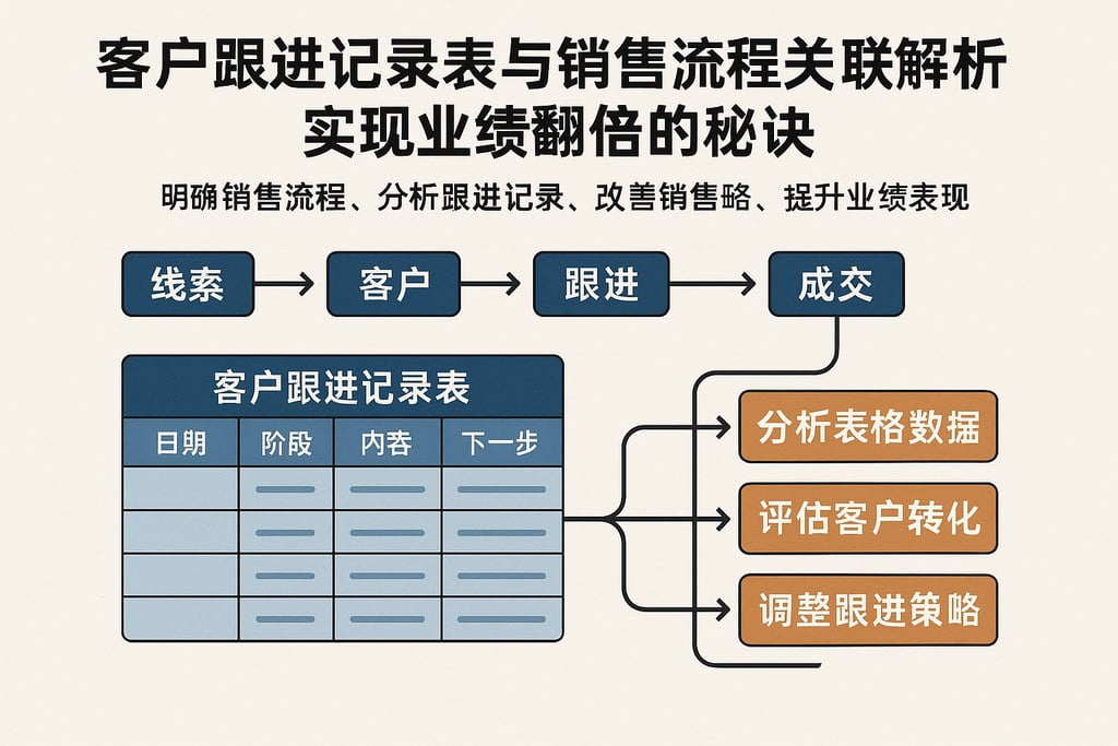 客户跟进记录表与销售流程关联解析，实现业绩翻倍的秘诀