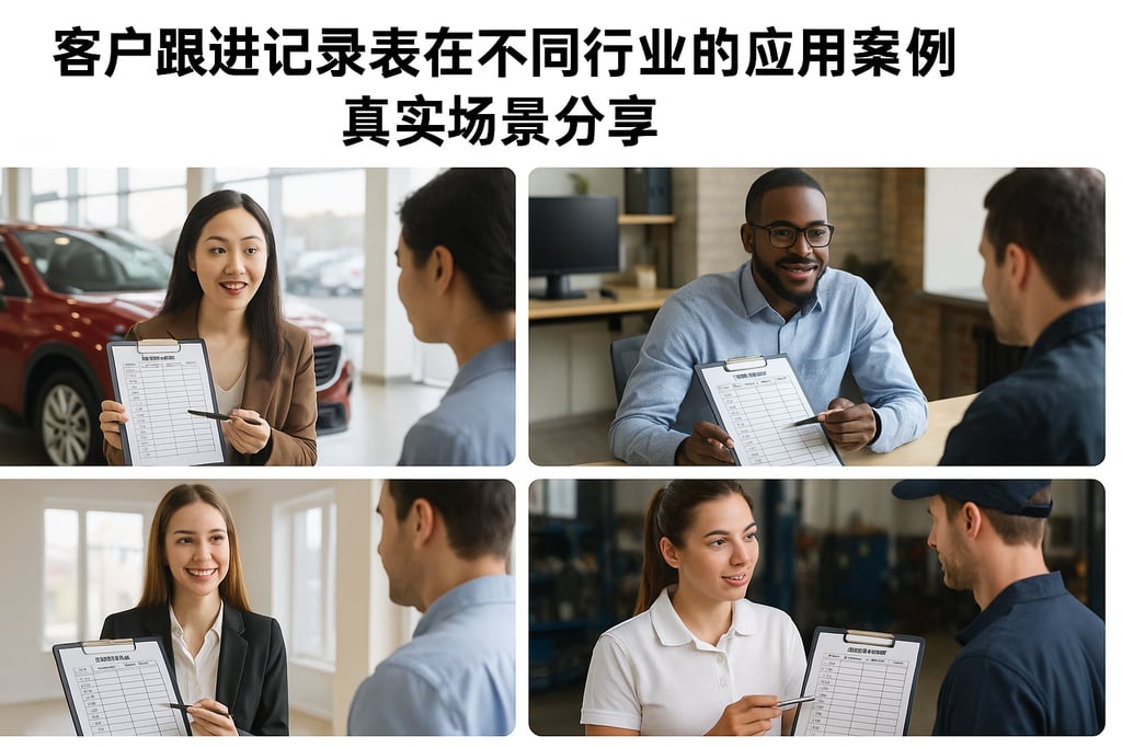 客户跟进记录表在不同行业的应用案例，真实场景分享