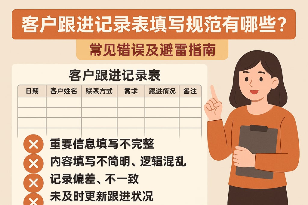 客户跟进记录表填写规范有哪些？常见错误及避雷指南
