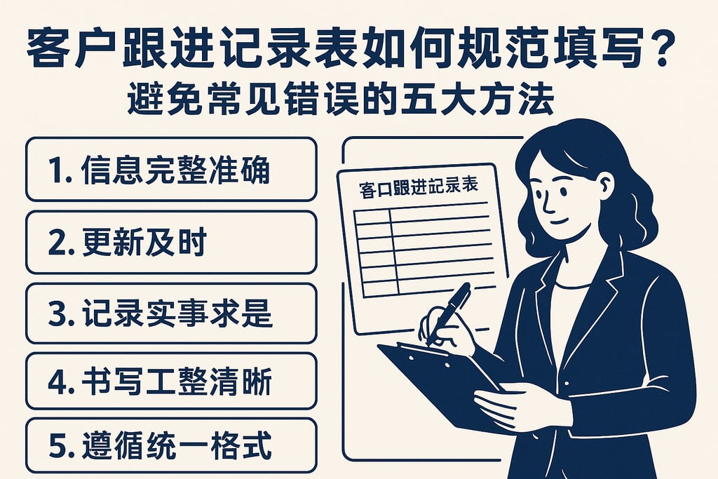 客户跟进记录表如何规范填写？避免常见错误的五大方法