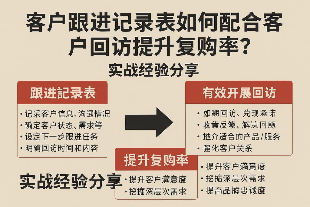 客户跟进记录表如何配合客户回访提升复购率？实战经验分享