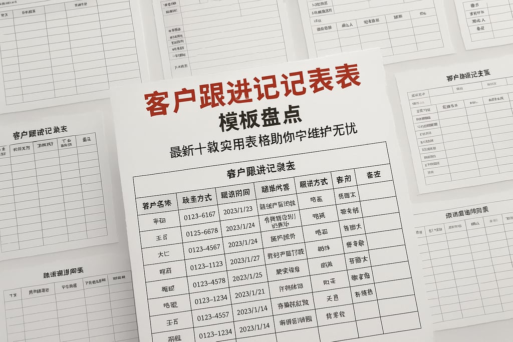 客户跟进记录表模板盘点，最新十款实用表格助你客户维护无忧