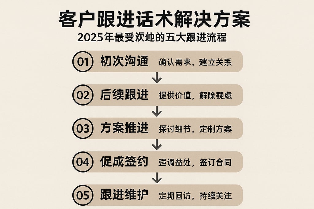 客户跟进话术解决方案，2025年最受欢迎的五大跟进流程