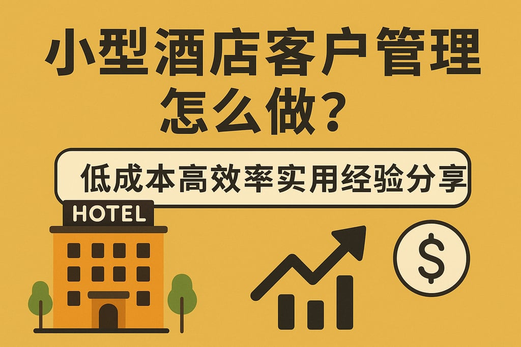 小型酒店客户管理怎么做？低成本高效率实用经验分享