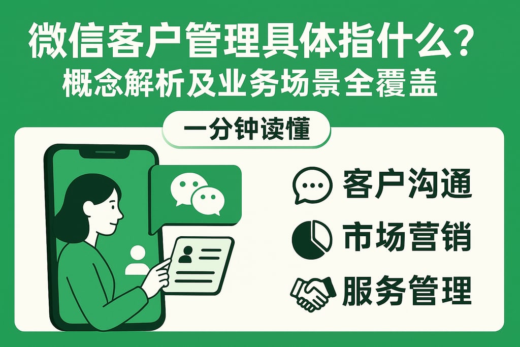微信客户管理具体指什么？概念解析及业务场景全覆盖，一分钟读懂