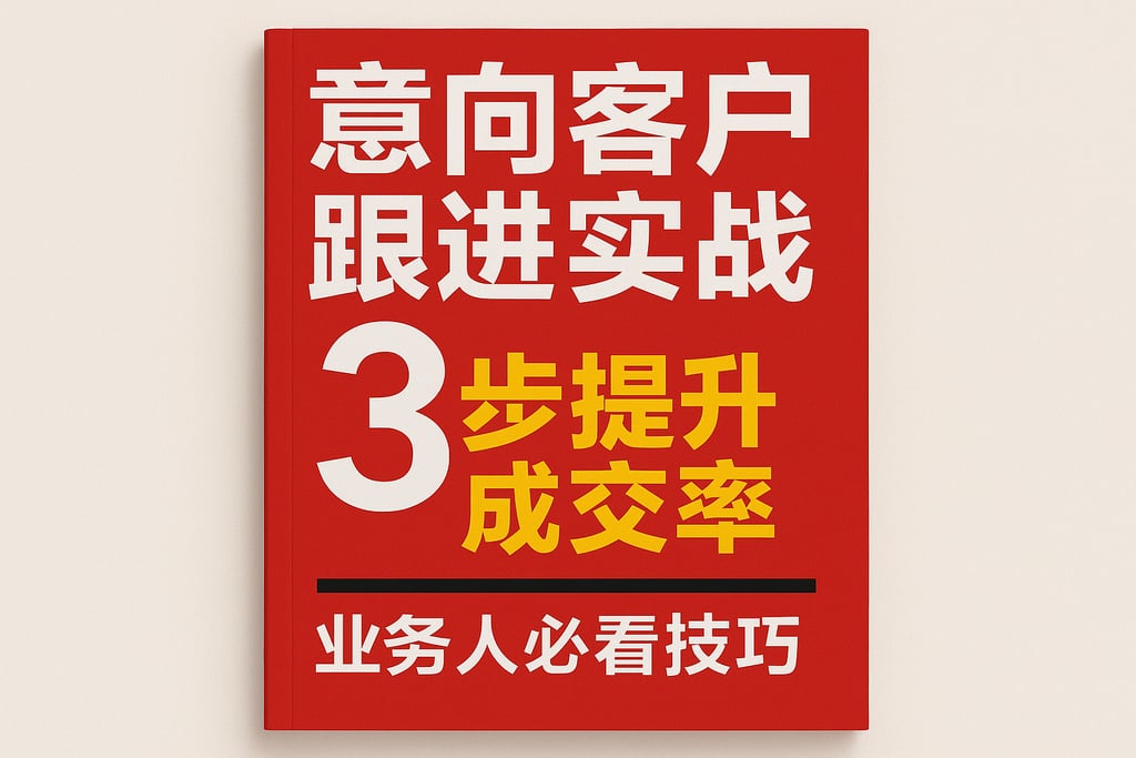 意向客户跟进实战：3步提升成交率，业务人必看技巧