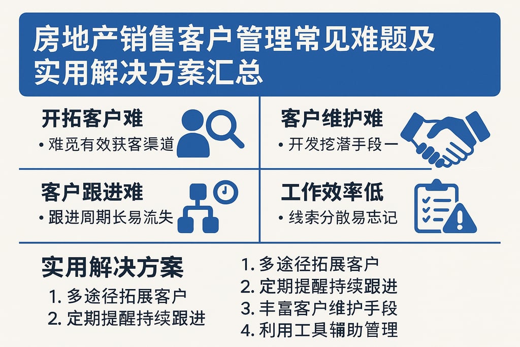 房地产销售客户管理常见难题及实用解决方案汇总
