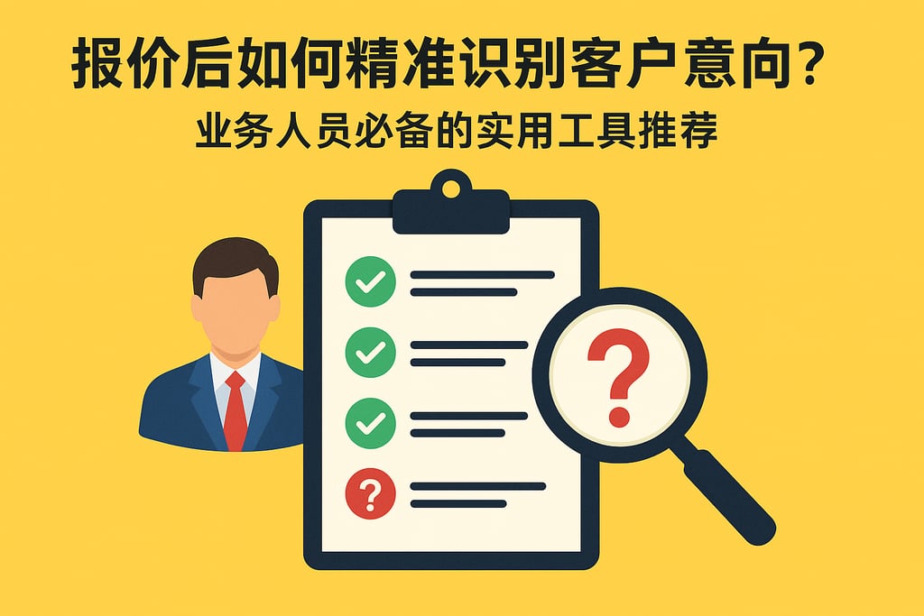 报价后如何精准识别客户意向？业务人员必备的实用工具推荐