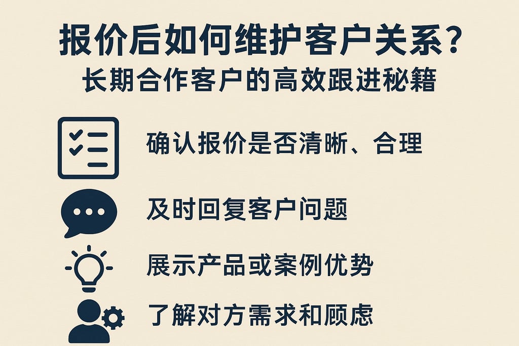 报价后如何维护客户关系？长期合作客户的高效跟进秘籍