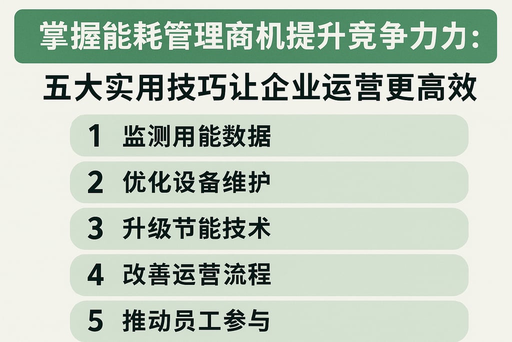 掌握能耗管理商机提升竞争力：五大实用技巧让企业运营更高效