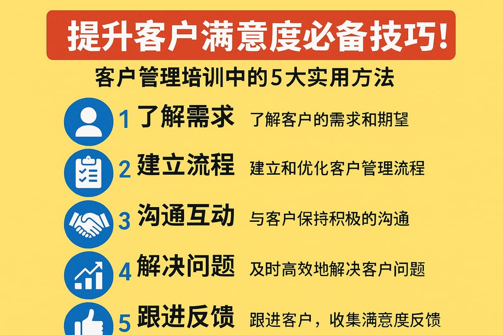 提升客户满意度必备技巧！客户管理培训中的5大实用方法