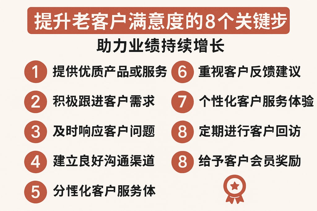 提升老客户满意度的8个关键步骤，助力业绩持续增长