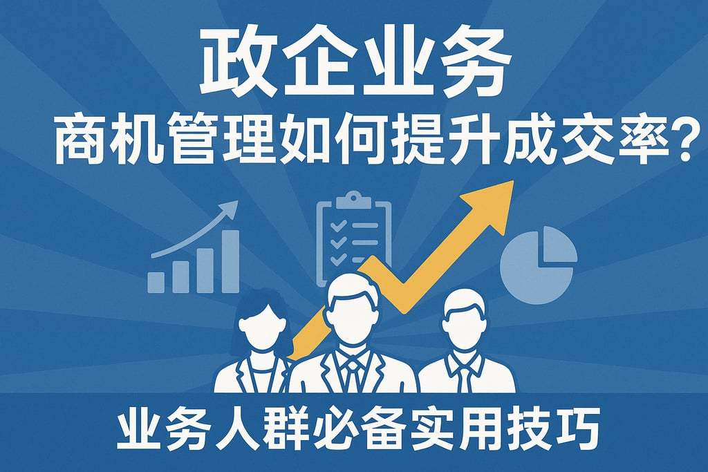 政企业务商机管理如何提升成交率？业务人群必备实用技巧