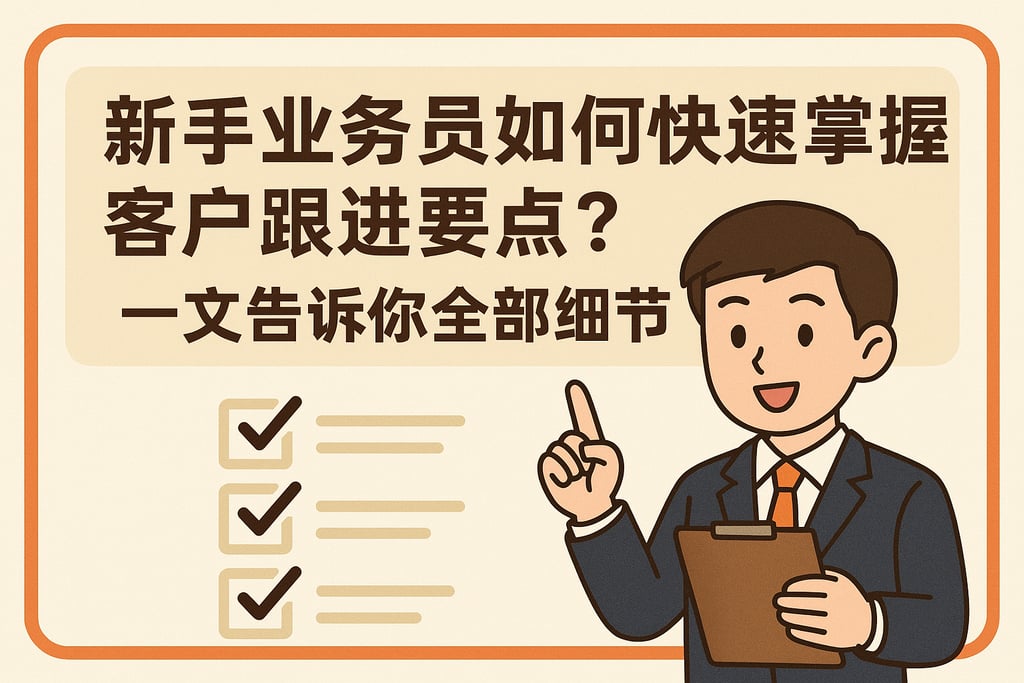 新手业务员如何快速掌握客户跟进要点？一文告诉你全部细节