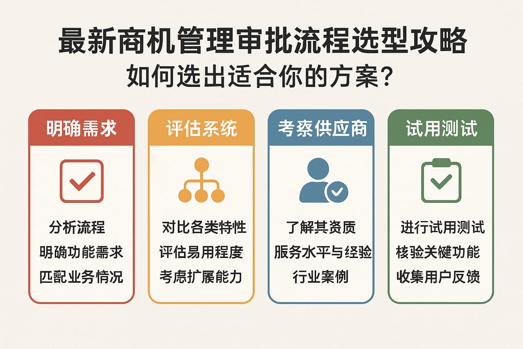 最新商机管理审批流程选型攻略，如何选出适合你的方案？