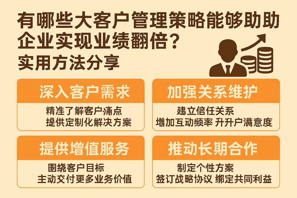 有哪些大客户管理策略能够帮助企业实现业绩翻倍？实用方法分享