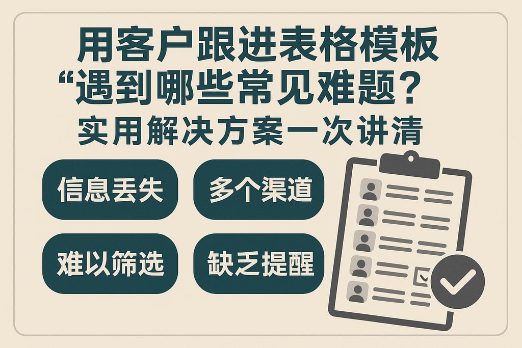 用客户跟进表格模板遇到哪些常见难题？实用解决方案一次讲清