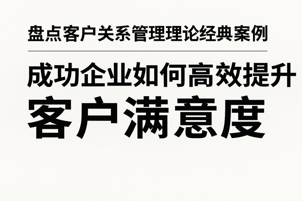 盘点客户关系管理理论经典案例：成功企业如何高效提升客户满意度