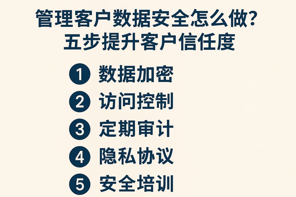 管理客户数据安全怎么做？五步提升客户信任度