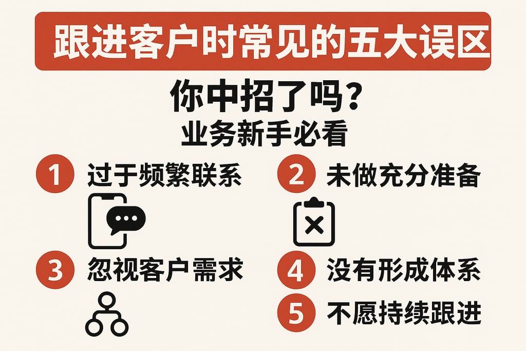 跟进客户时常见的五大误区，你中招了吗？业务新手必看