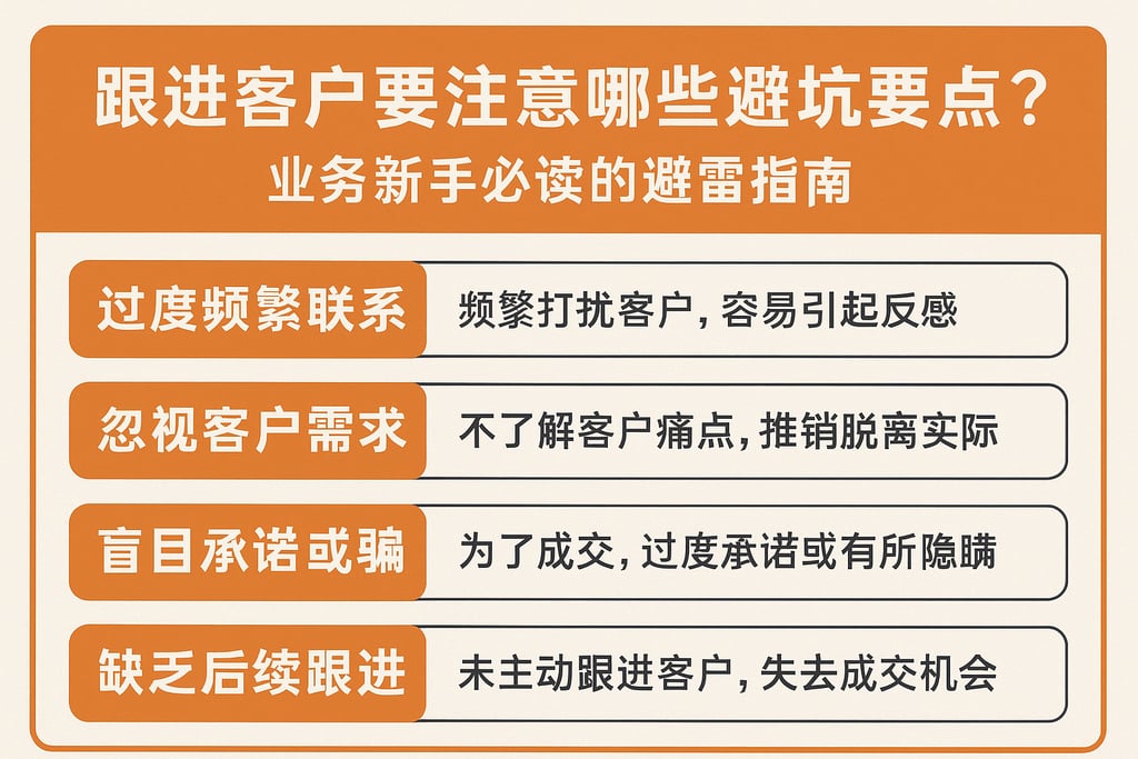 跟进客户要注意哪些避坑要点？业务新手必读的避雷指南