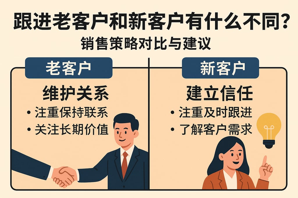 跟进老客户和新客户有什么不同？销售策略对比与建议