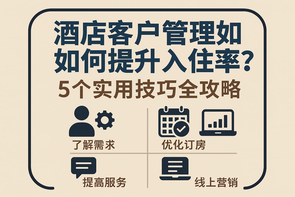 酒店客户管理如何提升入住率？5个实用技巧全攻略