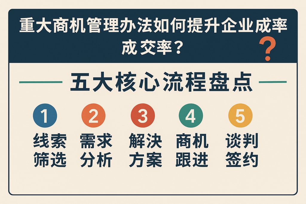 重大商机管理办法如何提升企业成交率？五大核心流程盘点
