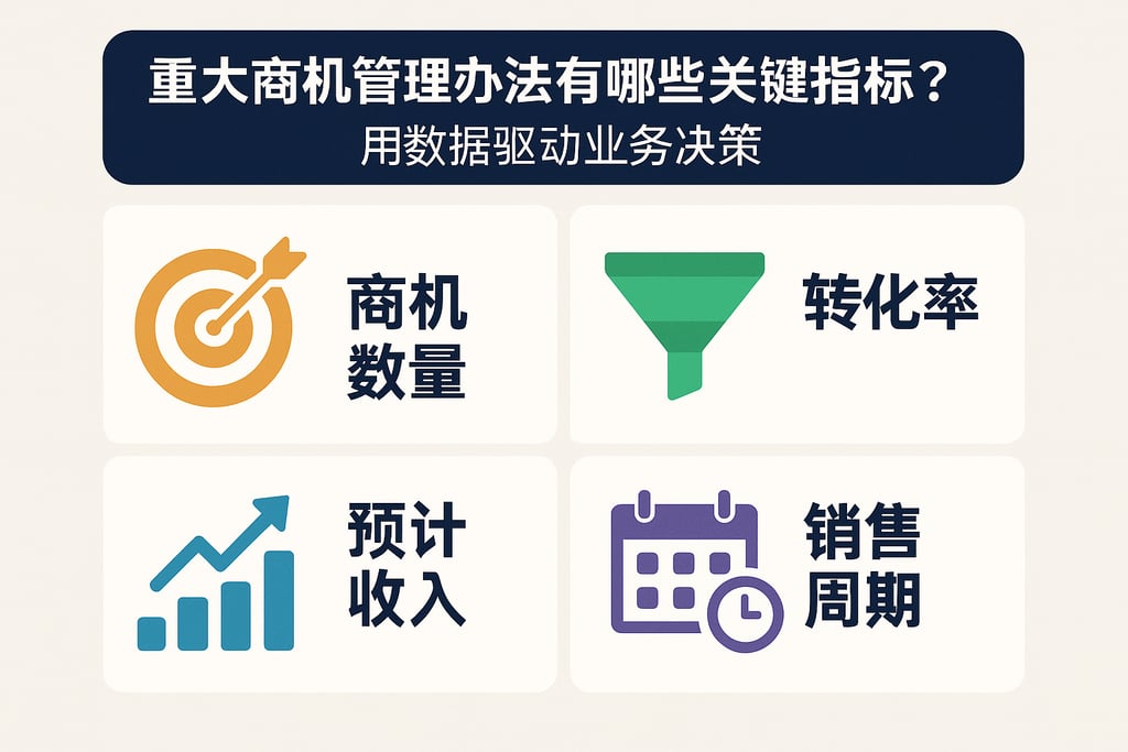 重大商机管理办法有哪些关键指标？用数据驱动业务决策