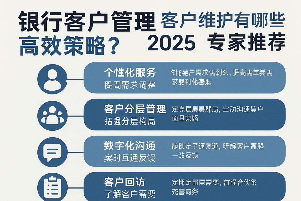 银行客户管理客户维护有哪些高效策略？2025专家推荐