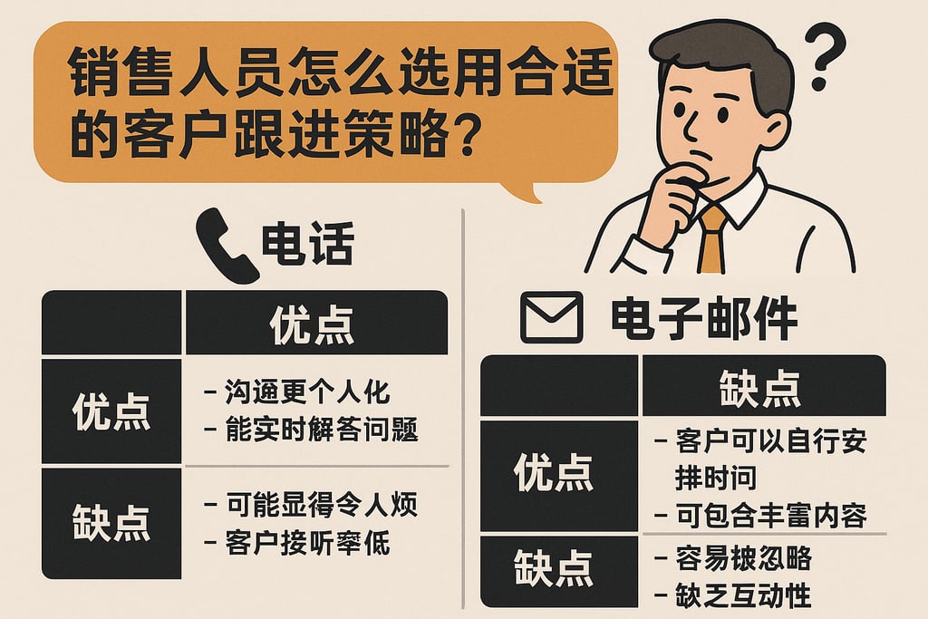 销售人员怎么选用合适的客户跟进策略？详细对比优缺点