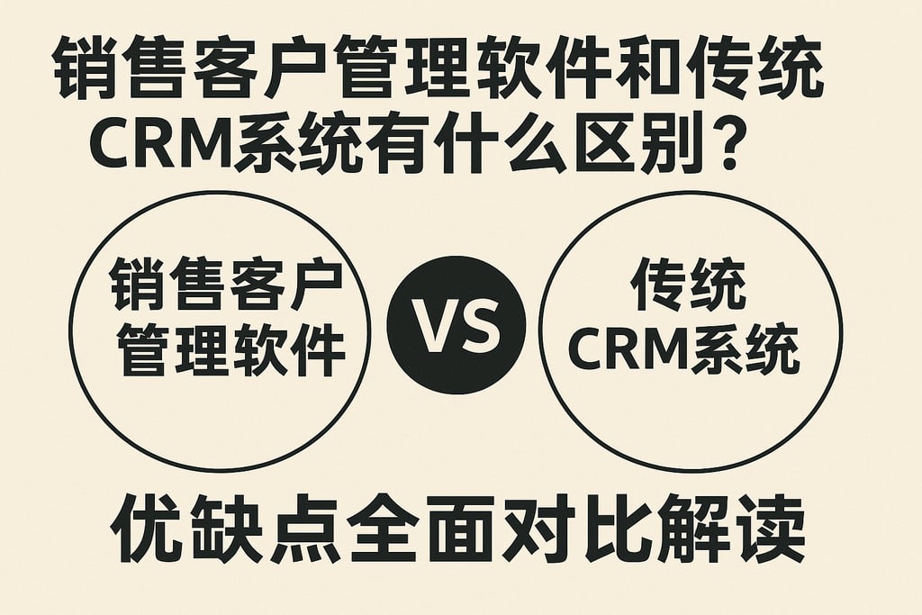 销售客户管理软件和传统CRM系统有什么区别？优缺点全面对比解读