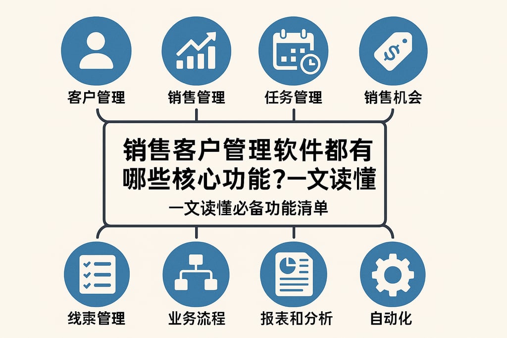 销售客户管理软件都有哪些核心功能？一文读懂必备功能清单