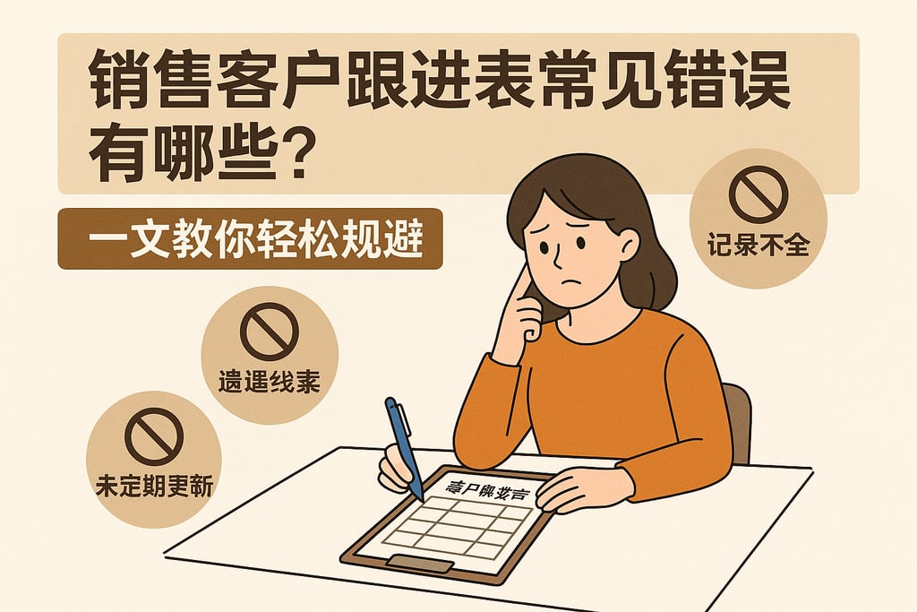 销售客户跟进表常见错误有哪些？一文教你轻松规避
