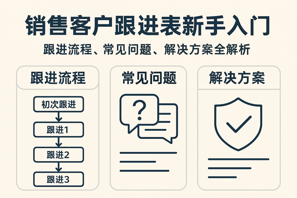 销售客户跟进表新手入门：跟进流程、常见问题、解决方案全解析